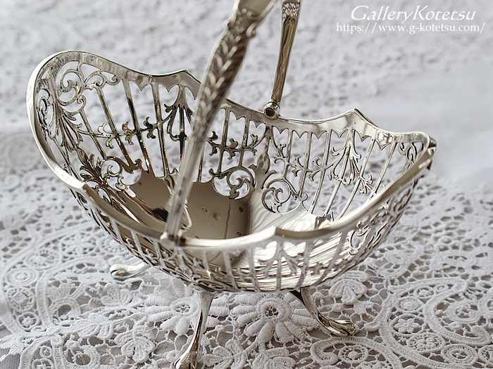 antique silver basket AeB[NVo[@P[LoXPbg