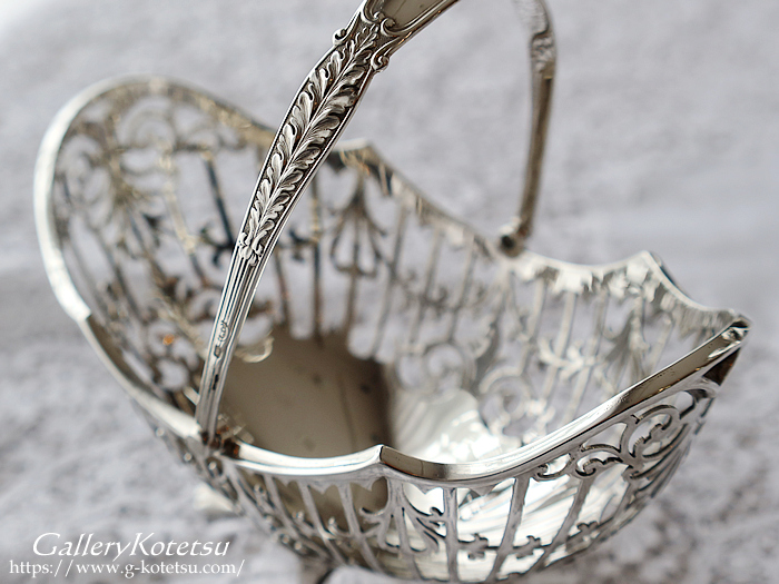 antique silver basket AeB[NVo[@P[LoXPbg