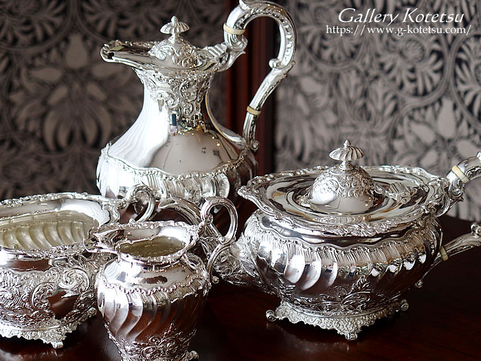 antique silver tea set アンティークシルバーティーセット
