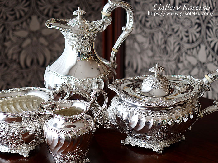 antique silver tea set AeB[NVo[eB[Zbg