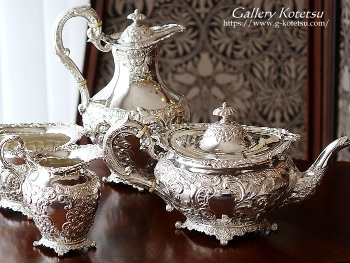 antique silver tea set AeB[NVo[eB[Zbg