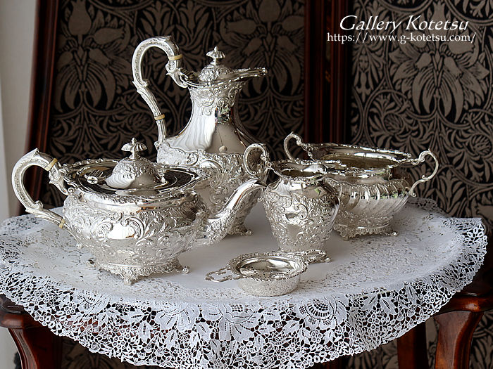 antique silver tea set AeB[NVo[eB[Zbg