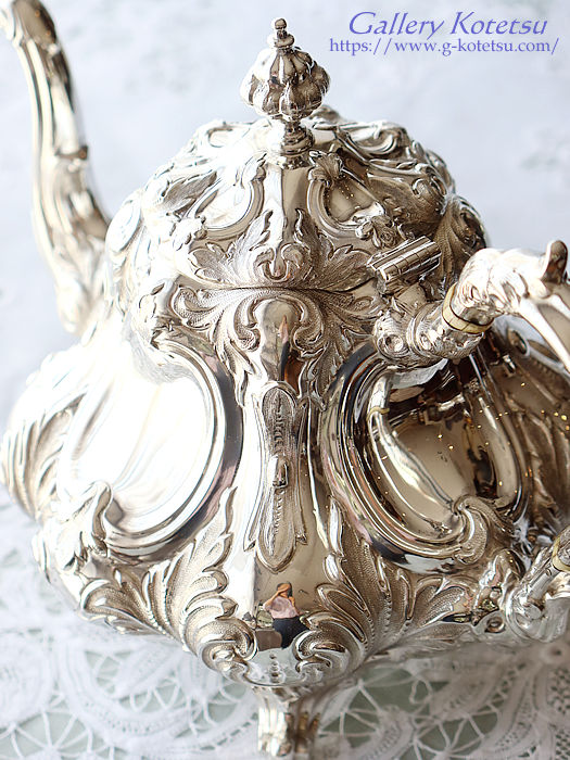 antique silver tea pot アンティークシルバー　ティーポット