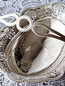 シルバーバスケット antique silver basket