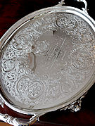 Vo[T@ antique silver salver