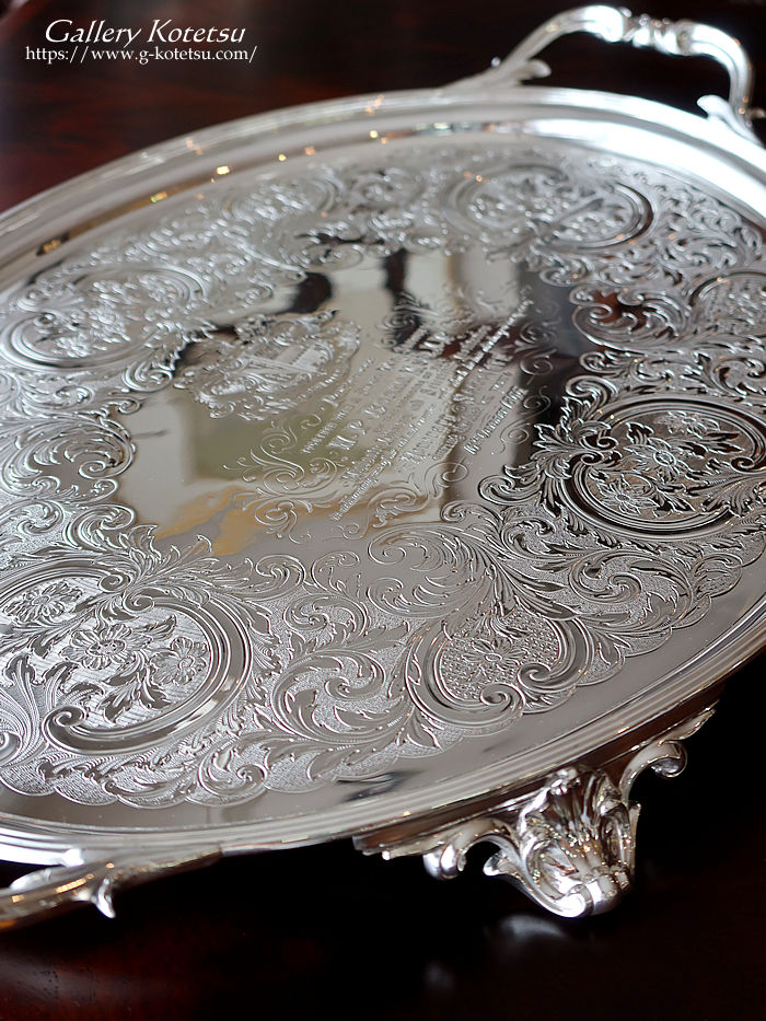 antique silver tea tray AeB[NVo[@g[