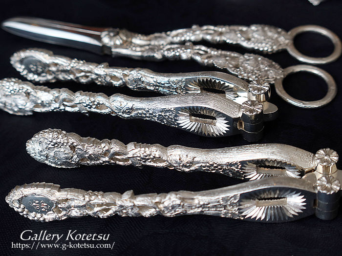 antique silver vine dessert cutlery AeB[NVo[