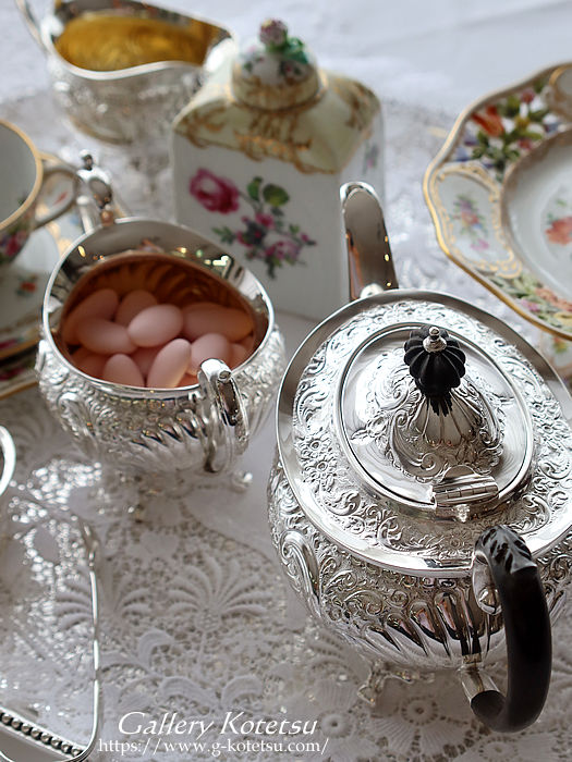 antique silver tea set AeB[NVo[@eB[Zbg