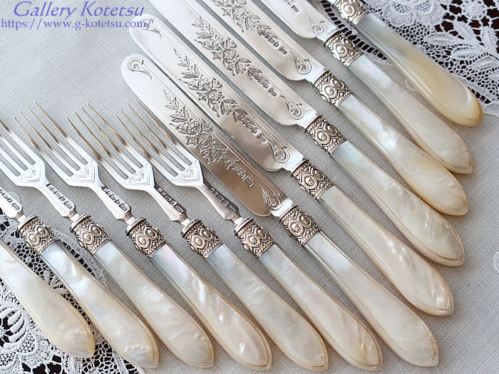antique silver dessert cutlery