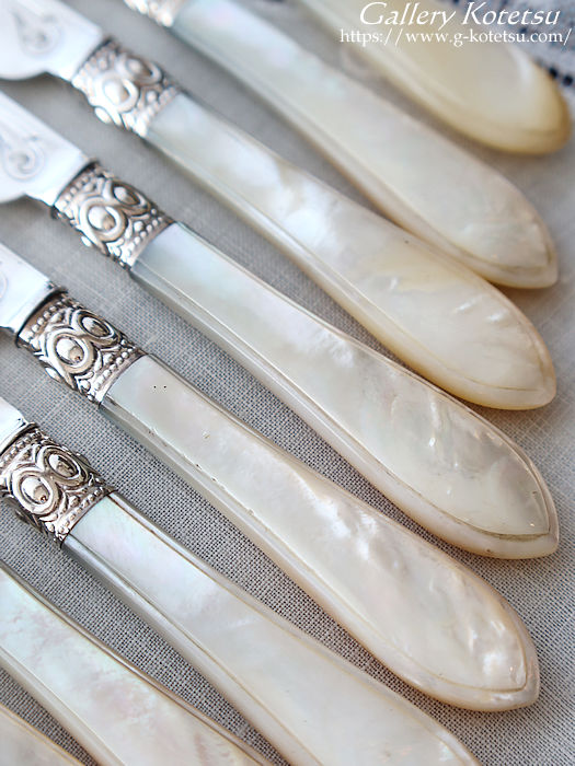 antique silver dessert cutlery