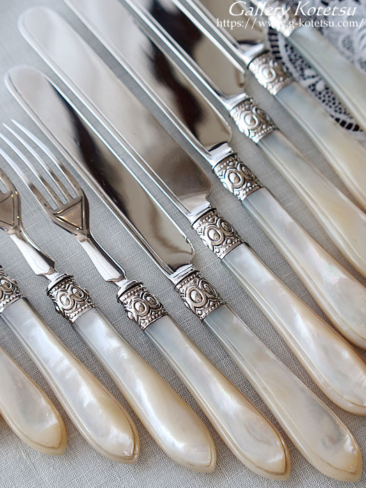 antique silver dessert cutlery