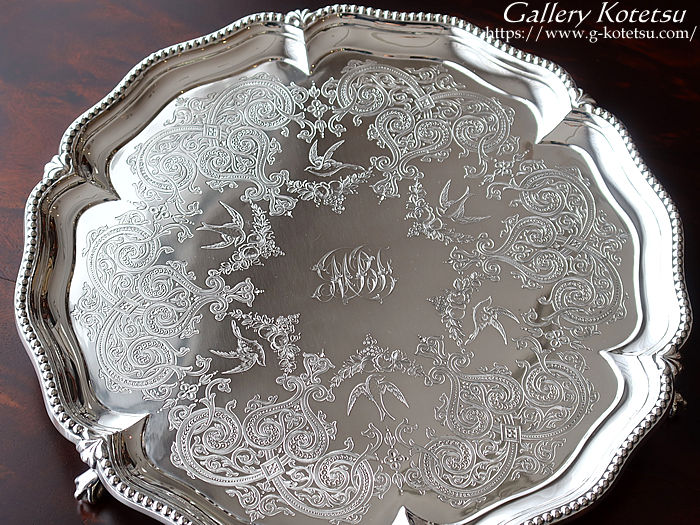 antique silver salver AeB[NVo[@T@