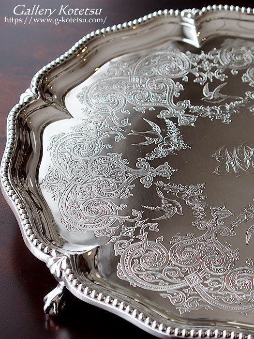 antique silver salver AeB[NVo[@T@