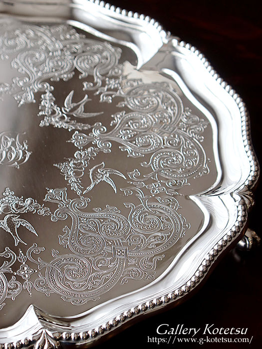 antique silver salver AeB[NVo[@T@