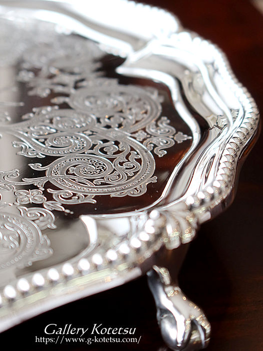 antique silver salver AeB[NVo[@T@