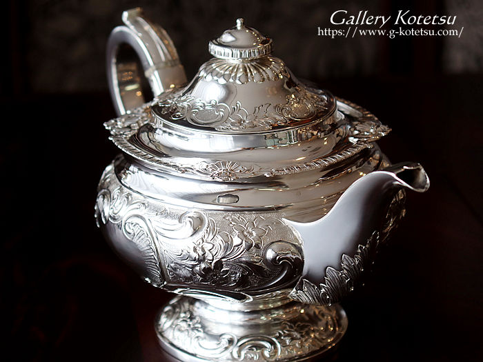 antique silver tea pot AeB[NVo[@eB[|bg