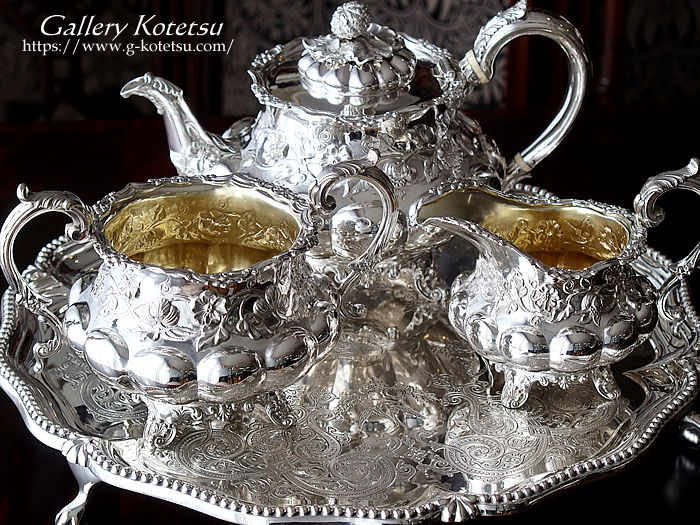 antique silver tea set AeB[NVo[@eB[Zbg