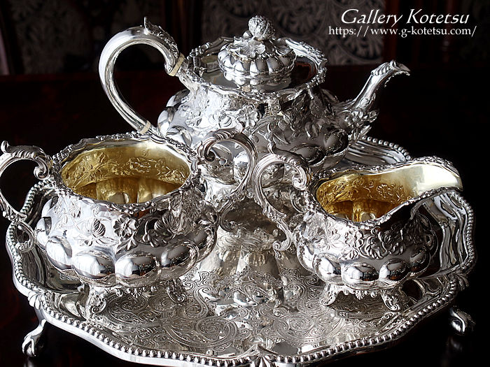 antique silver tea set AeB[NVo[@eB[Zbg