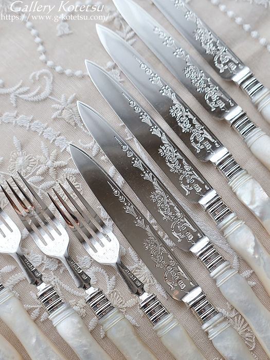 antique silver dessert cutlery