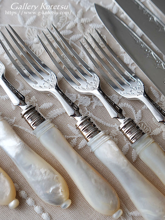 antique silver dessert cutlery