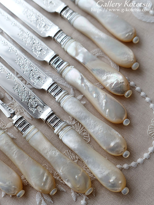 antique silver dessert cutlery