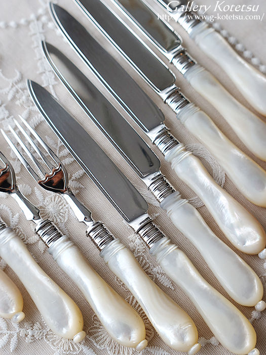 antique silver dessert cutlery