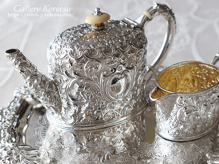 antique silver tea set AeB[NVo[@eB[Zbg