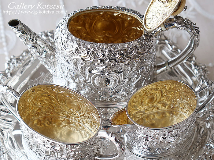 antique silver tea set AeB[NVo[@eB[Zbg
