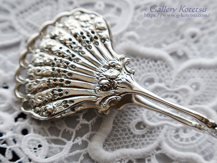 AeB[NVo[@P[LgO antique silver tong