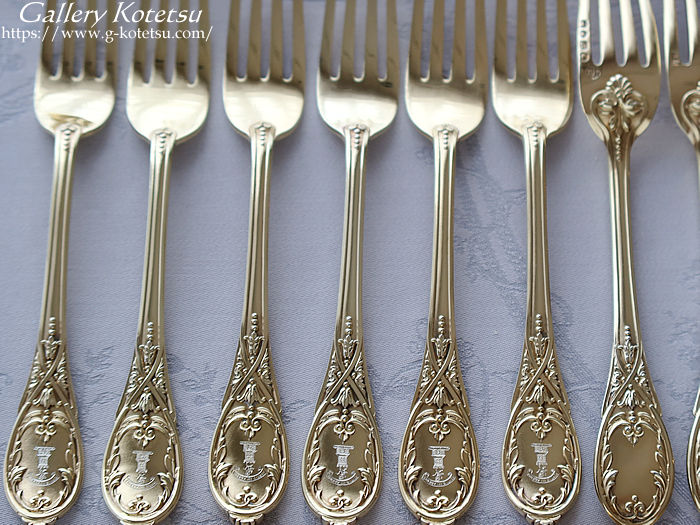 antique silver dessert cutlery