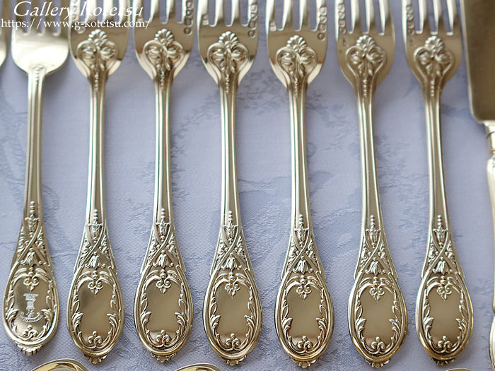 antique silver dessert cutlery