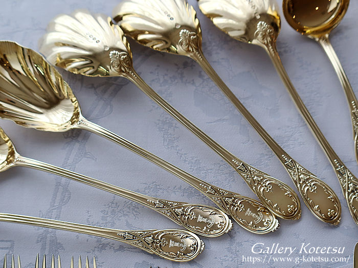 antique silver dessert cutlery