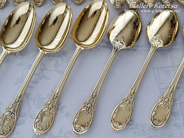 antique silver dessert cutlery