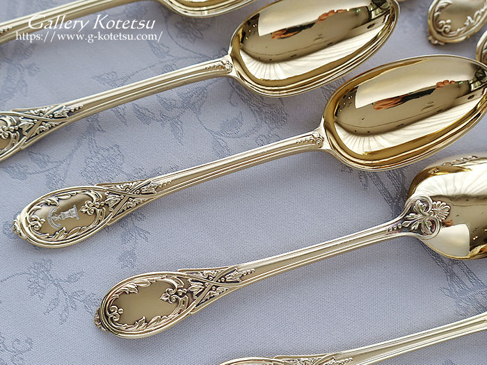 antique silver dessert cutlery