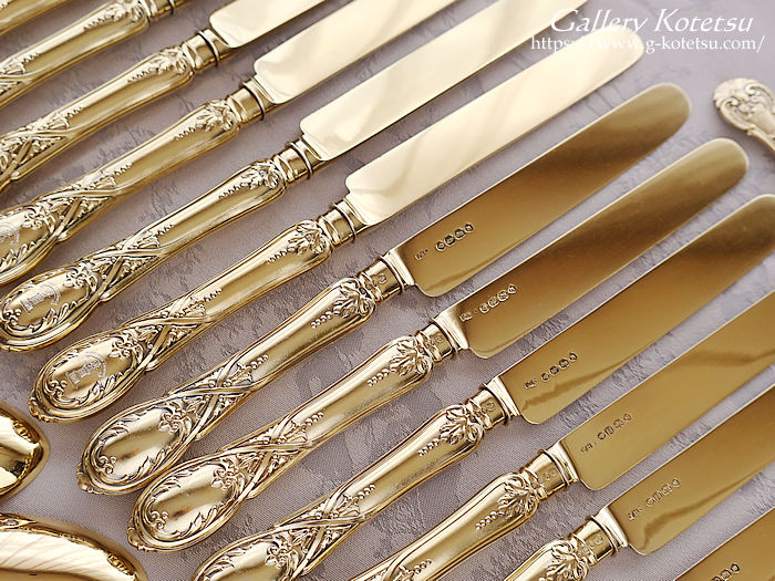 antique silver dessert cutlery