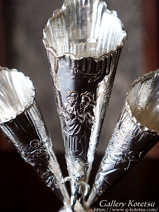 antique silver flower vase AeB[NVo[