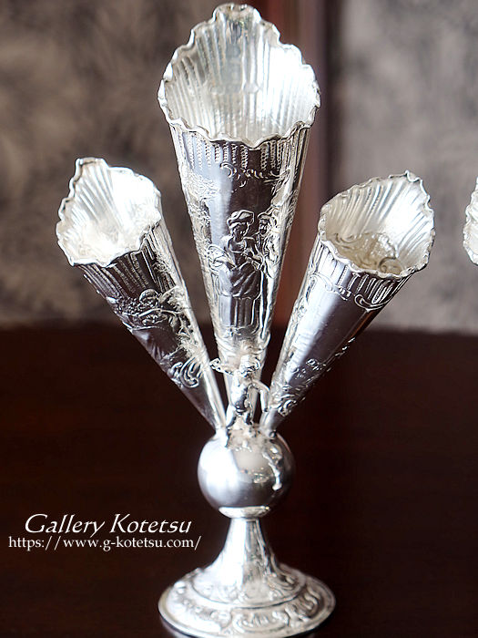 antique silver flower vase AeB[NVo[