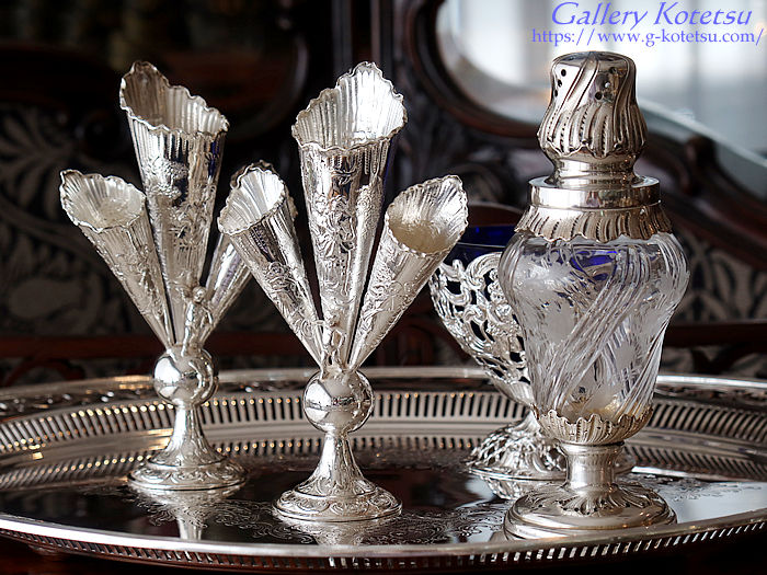 antique silver flower vase AeB[NVo[