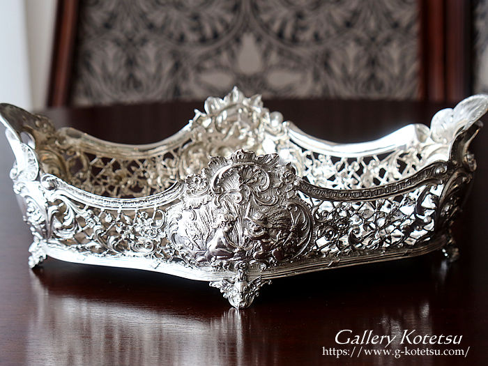 antique silver basket AeB[NVo[@oXPbg