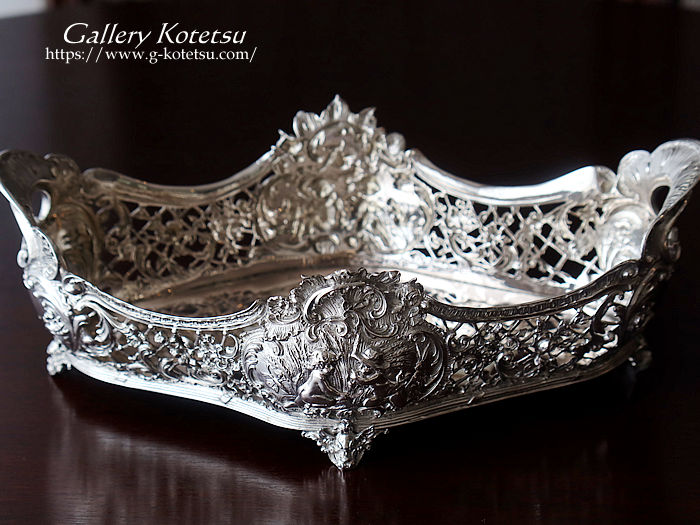 antique silver basket AeB[NVo[@oXPbg