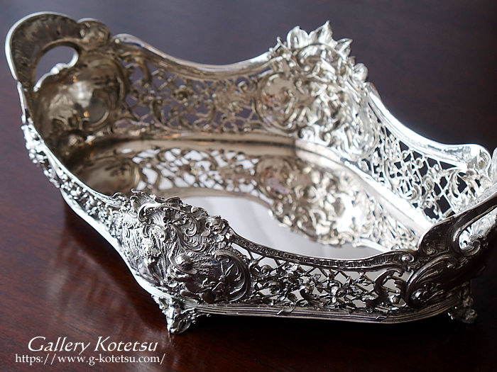 antique silver basket AeB[NVo[@oXPbg