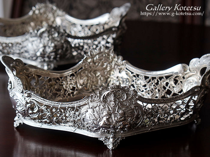 antique silver basket AeB[NVo[@oXPbg