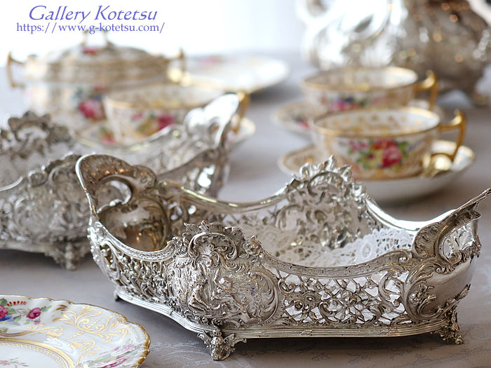 antique silver basket AeB[NVo[@oXPbg