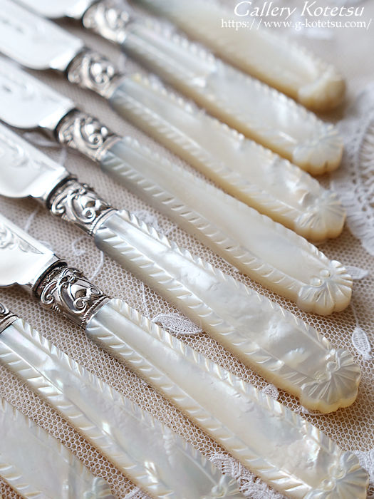 antique silver dessert cutlery