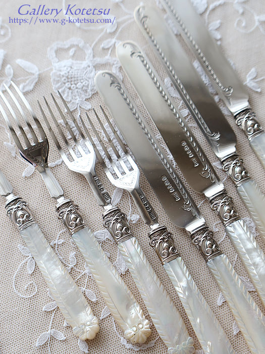 antique silver dessert cutlery