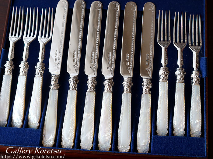 antique silver dessert cutlery