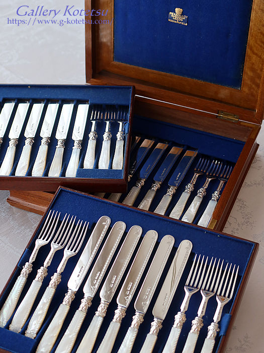 antique silver dessert cutlery