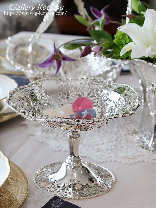 antique silver basket AeB[NVo[@oXPbg