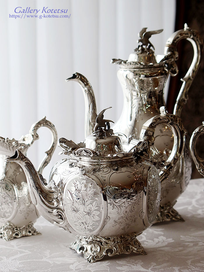 antique silver tea set AeB[NVo[@eB[Zbg