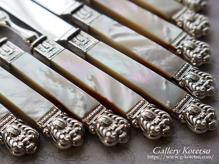 antique silver dessert cutlery